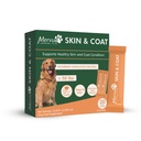 Mervue Skin and Coat Supplement for Dogs – Large Dog Omega 3 Supplement in Gel w/Zinc & Biotin to Support Gut Health – Tasty Daily Dog Multivitamin Packs for Normal & Sensitive Skins (30, 15ml Packs)
