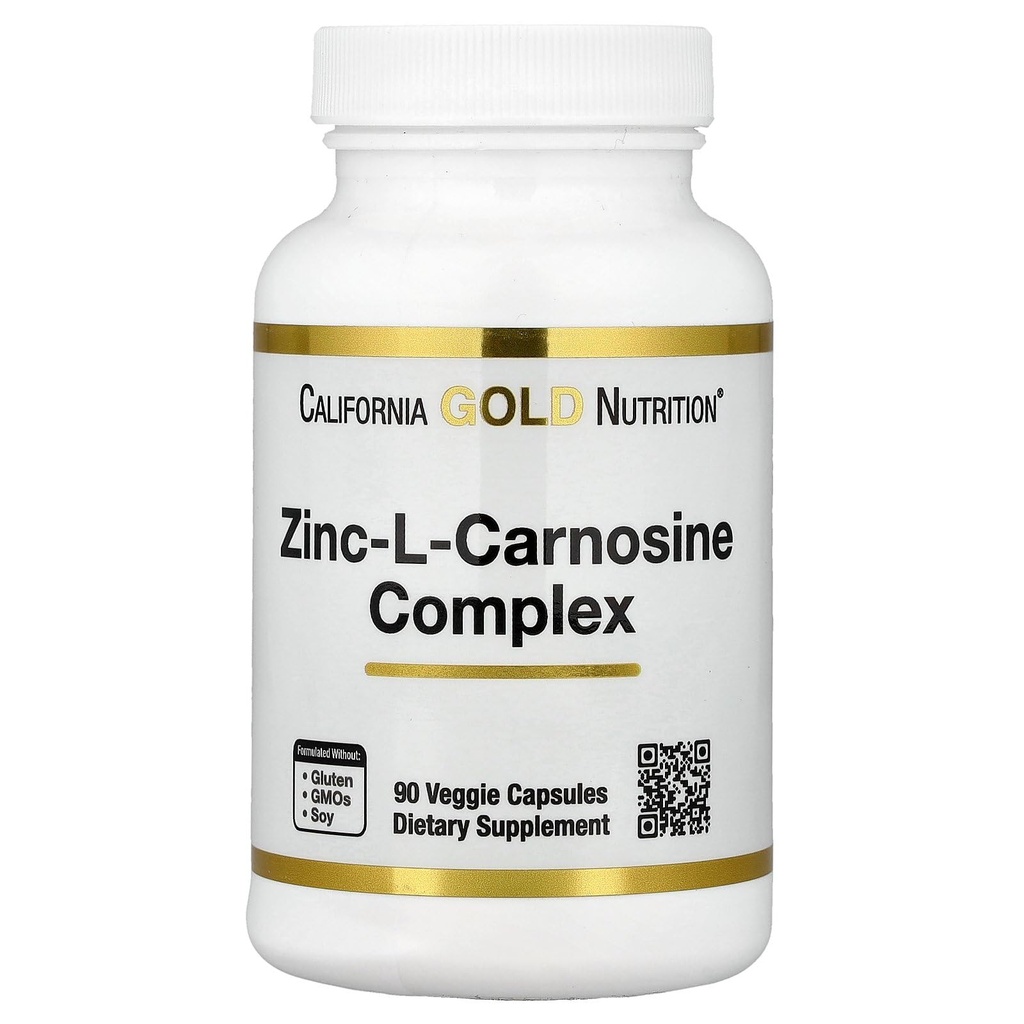 California Gold Nutrition Complexe Zinc-L-Carnosine, 90 Caps Veggie