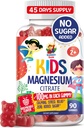 Gommies de magnésium pour les enfants et les adultes - 100mg - Calme Magnesium Chews - Supplément à mâcher Citrate de magnésium pour le soutien de l'humeur et des muscles - 90 Gommies