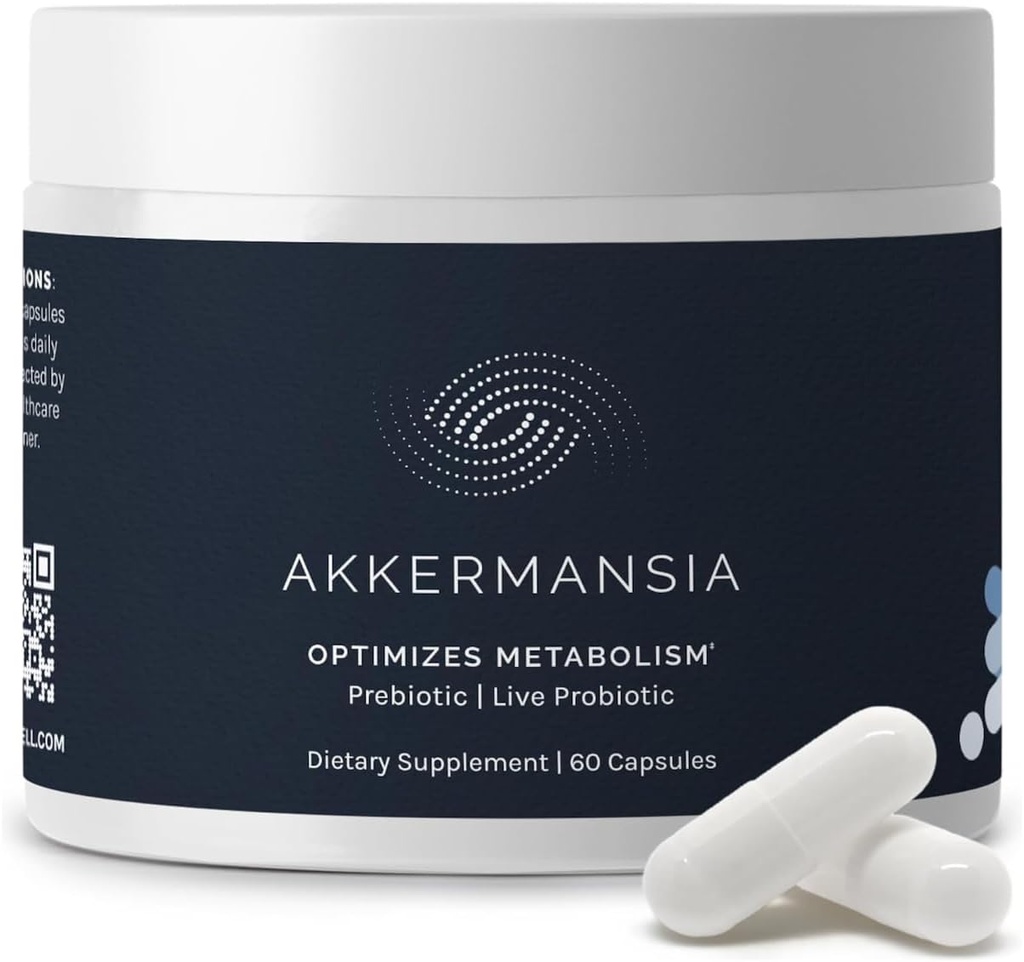 InfiniWell Akkermansia Probiotic for Digestive Health - Support Healthy Longevity, Immunity & A Balanced Gut Microbiome with Akkermansia Muciniphila Probiotics (60 Capsules)
