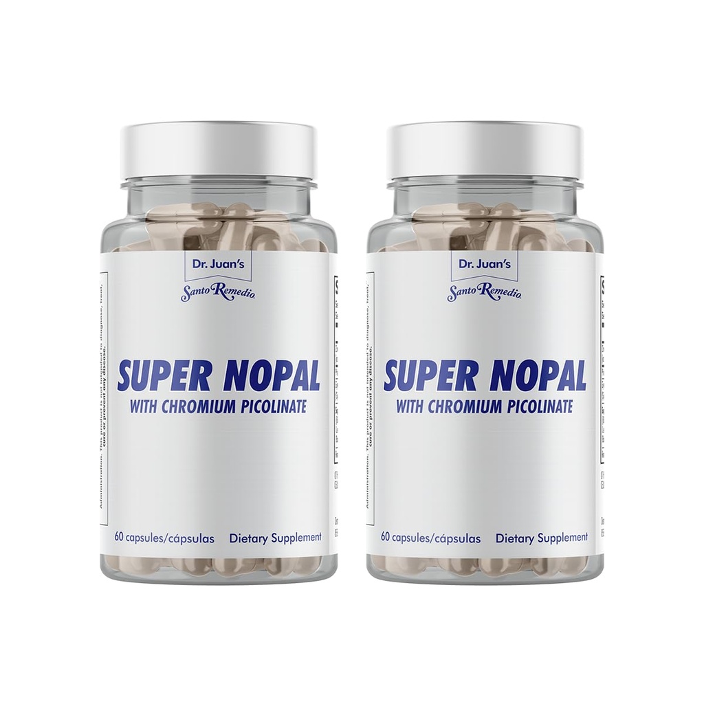 Santo Remedio Super Nopal, Exclusive Formula with Nopal, Gurmar (Gymnema Silvestre), Chromium Picolinate and Vanadyl Sulfate. 60 Capsules (30 Servings) (2)
