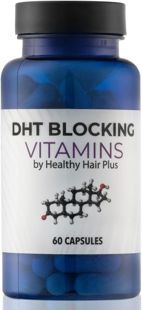 Healthy Hair Plus - Supplément de vitamine Blocker DHT pour les hommes et les femmes - 60 comprimés - Zinc - Saw Palmetto - Biotine - Acide folique - Thicker de croissance et cheveux santé