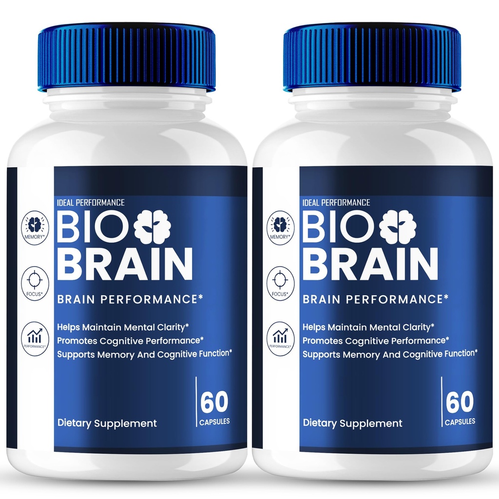 Bio Brain Capsules, Official Bio Brain Supplement for Brain Health & Memory Support - Maximum Strength, Advanced Nootropic Pills, All Natural BioBrain Support Reviews (2 Pack)