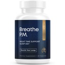 BREATHE PM, Nighttime 6-IN-1 Mullein Capsules For Lung Detox for Smokers (60 Caps - 30 Days) - L-Theanine, Thyme, & Mullein Leaf Extract For Lungs - Mucus Removal Supplement - GMO-Free & Made in USA