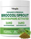 Vitapia poudre de brocoli biologique - haute en sulforaphane et antioxydant, soutien de la santé cognitive - 30 jours d'approvisionnement - sans OGM et sans gluten, 33 portions (paquet de 1)