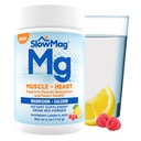 Poudre de magnésium SlowMag®, mélange de supplément de magnésium + calcium, parfum de citron framboise, soutient la relaxation musculaire et la santé cardiaque, 4oz