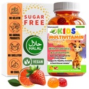 Kids Multivitamin Gummies with Magnesium & Probiotics - Vegan, Gelatin-Free, Halal, Orange & Strawberry Flavors, 90 Count