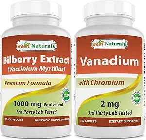 Meilleur extrait naturel 1000mg et Vanadium 2 mg avec chrome