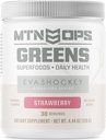 MTN OPS Eva Shockey Signature Series Super Greens Bio Super Foods Poudre, Fraise, 30 portions, Fraise, 4.4 Once