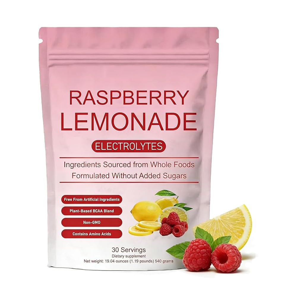 Raspberry Lemonade Electrolytes Powder with Coconut Water & Essential Minerals | Sugar-Free Hydration Support for Rapid Replenishment | Keto, Travel & Daily Wellness | 30 Servings, 540g