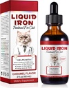 Liquid Iron for Cats, Liquid Iron Drops for Cats Supports Anemia, Low Enery Levels and Lethargy Cats- Improve Energy Levels & Vitality, Pet Supplies Cat Vitamin Supplement, Caramel Flavor - 2 fl.oz