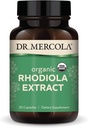 Dr. Mercola Rhodiola Extract, 30 portions (30 capsules), supplément alimentaire, soutien de l'humeur et de la gestion du stress, non-OGM, certifié USDA biologique