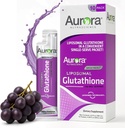 Aurora Nutrascience Glutathion liquide Mega-Liposomal, Immune et antioxydant Gut Supplément de soutien de santé, 750 mg par portion, non-OGM, sans sucre, 10 paquets de service unique