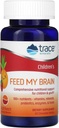 Trace Minerals Children's Feed My Cerveau - Supplément de soutien au cerveau pour les enfants - Multivitamine pour le soutien ciblé avec enzymes, vitamines et minéraux - Fruit Punch Flavor, 60 Wafers à croquer (30 portions)