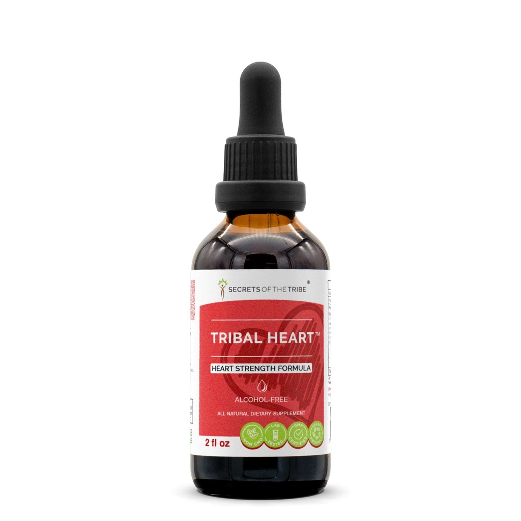 Secrets of the Tribe - Tribal Heart, Heart Strenght Formula, Herbal Supplement Blend Drops Alcohol-Free Liquid Extract (2 fl oz)