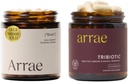 Arrae Bloat + Tribiotique Bundle, Bloating Relief Enzymes Digestifs, Gas & Indigestion Relief, Probiotiques pour les femmes, Soutien pour l'équilibre du pH vaginal, Immune et Santé Féminine, 60 Capsules Chaque