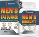 Thermogenic Fat Burner for Men, GLP-1 Support, Premium Appetite Suppressant with Green Tea, Probiotics & Digestive Enzymes - 90 Capsules