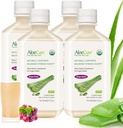 AloeCure USDA Bio Aloe Vera Saveur de raisin de jus, faite dans les 12 heures de la récolte - pur Aloe Vera supplément de santé digestif et immunitaire, aide à maintenir l'acidité équilibrée de l'estomac, 16,7oz x 4 Btls