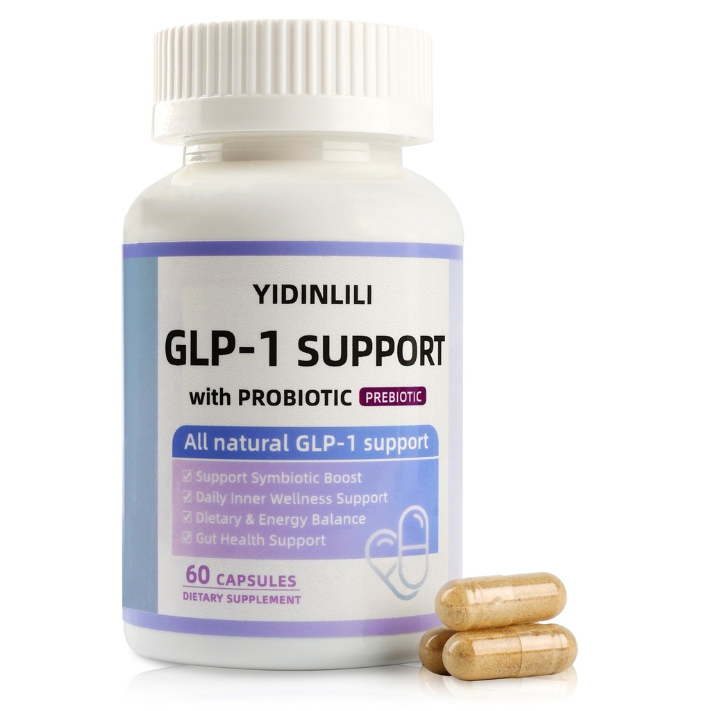 GLP-1 Supplement for Women and Men Metabolic Support GLP1 Naturally with Probiotic and Prebiotic 60 Capsules