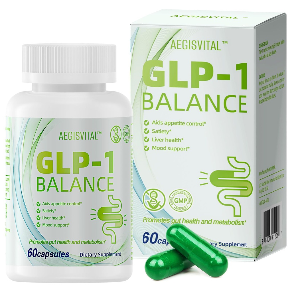 GLP1 Supplements with Akkermansia Probiotic for Men & Women, GLP Activate - GLP-1 for Immune,GLP 1 Supplement,Gut Health, Energy & Metabolism Improvement, 60 Capsules