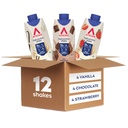 Atkins Best Sellers Protein Shake Variety Pack, Strawberry, Vanilla and Milk Chocolate Flavored Protein Shakes, 15g Protein, 3g Fiber, GLP-1 Friendly, 12 Count