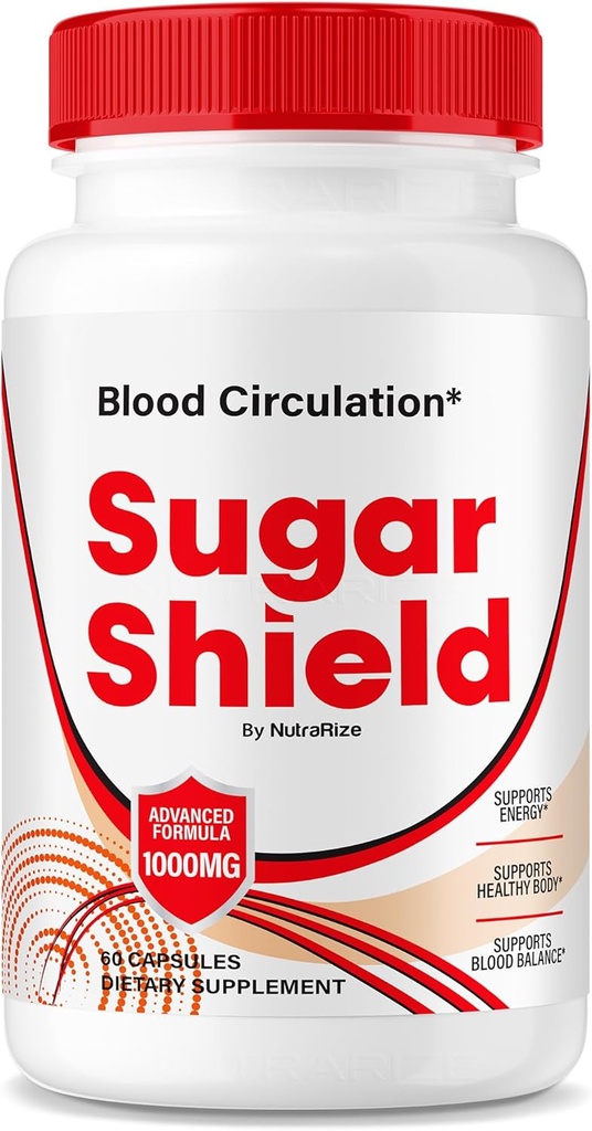 NutraRize Bouclier de sucre pilules de soutien du sang, formule de force maximale, capsules de Bouclier de sucre, complexe de mélange de sang naturel, avis de Bouclier de sucre (60 capsules)