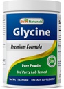 Meilleur Glycine Naturelle Poudre 1 LB - Support Neurotransmetteur & Relaxation