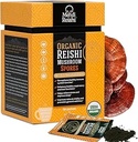 Spores de champignons Reishi bio 30 portions - 100% Pure, Premium et Bio-Ganoderma Lucidum, Lingzhi - Triterpènes haute puissance (30 grammes)