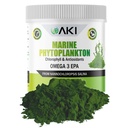 AKI poudre de phytoplancton marin - Source d'oméga brut-3 EPA Microalgue Nannochloropsis - Protéines à base de plantes, vitamines pour le bien-être général - Source de protéines complète, végétalien et sans OGM (2oz/57g)
