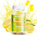 Gommies de citrate de potassium, Gommies de magnésium de potassium, 600mg Supplément de potassium pour les crampes de jambes et les muscles, Glycine de magnésium, Pas de sucre