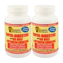 Sunshine Naturals Super Supplément digestif. Bile d'oxygène et charbon activé pour le soutien digestif, le dégel, le nettoyage des intestins, l'absorption des nutriments et le bien-être général. 100 comprimés. Boîte de 2