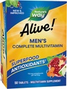 Nature's Way Alive! Men's Complete Multivitamin, Supports Energy Metabolism & Muscle Function*, B-Vitamins, Gluten-Free, 50 Tablets