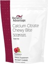Bariatric Advantage Calcium Citrate Chewy Bites 500 mg - Highly Absorbable & Digestible - Vitamin D3 - Easily Chewable Calcium Supplement - Raspberry Flavor - 90 Count