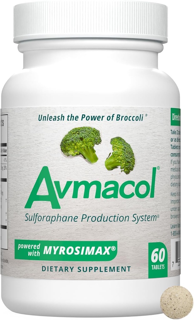Nutramax Avmacol #1 Researched Sulforaphane Producing Brand, Nutramax Laboratories Consumer Care Supplement for Detoxification, Antioxidant Support and Overall Wellness, 60 Tablets