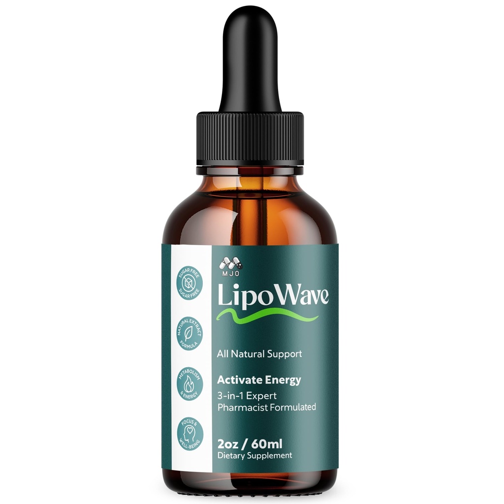 Lipowave Drops, Official LipoWave Drops with All Natural Ingredients, Advanced Overall Health and Wellness Vitamin Supplement Premium Formula for Maximum Strength Multivitamin Support (30 Servings)