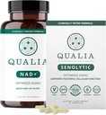 Qualia Life Sciences Bundle Qualia NAD+ & Qualia Sénolytique, Supplément testé cliniquement, Peut stimuler NAD+, Supplément Vieillissement