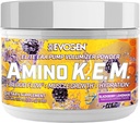 Evogen Amino K.E.M. - Volumisateur de pompe à poudre EAA & BCAA BCAAs Amino Acides Supplément pour le flux sanguin, la croissance musculaire et l'hydratation