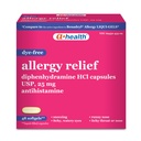 A+Health Allergy Relief Dye-Free Diphenhydramine 25mg Softgels, 48 Count, for Relief of Allergy Symptoms Like Runny Nose, Sneezing, Itch of The Nose or Throat, Itchy, Watery Eyes