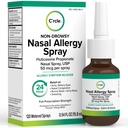Fluticasone Allergy Nasal Spray Allergy Relief - 24 Hour Non Drowsy - Nose Spray Relief for Sinus Allergies - Prescription Strength Fluticasone Propionate 50mcg - 1 Month Supply