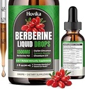 Berberine HCL gouttes liquides - 1500 mg Berberine supplément avec Ceylan Cinnamon, Chrome, Turmeric, Niacinamide - soutient le métabolisme et le système immunitaire, Gut Health - 2 FL Oz Vegan