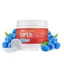 Nello Superfocus – Nootropic Focus Drink Mix for Productivity, L-Theanine, Rhodiola Rosea, Alpha-GPC, Lion’s Mane, Tyrosine, Sugar-Free Packets (30 Servings (No Caffeine), Blue Raspberry)