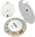 E-Pill MedTime Verrouillé Distributeur automatique de pilules – Organisateur de médicaments sécurisé et facile à utiliser avec 24 alarmes quotidiennes – Idéal pour les personnes âgées, la démence et les soins d'Alzheimer – Blanc