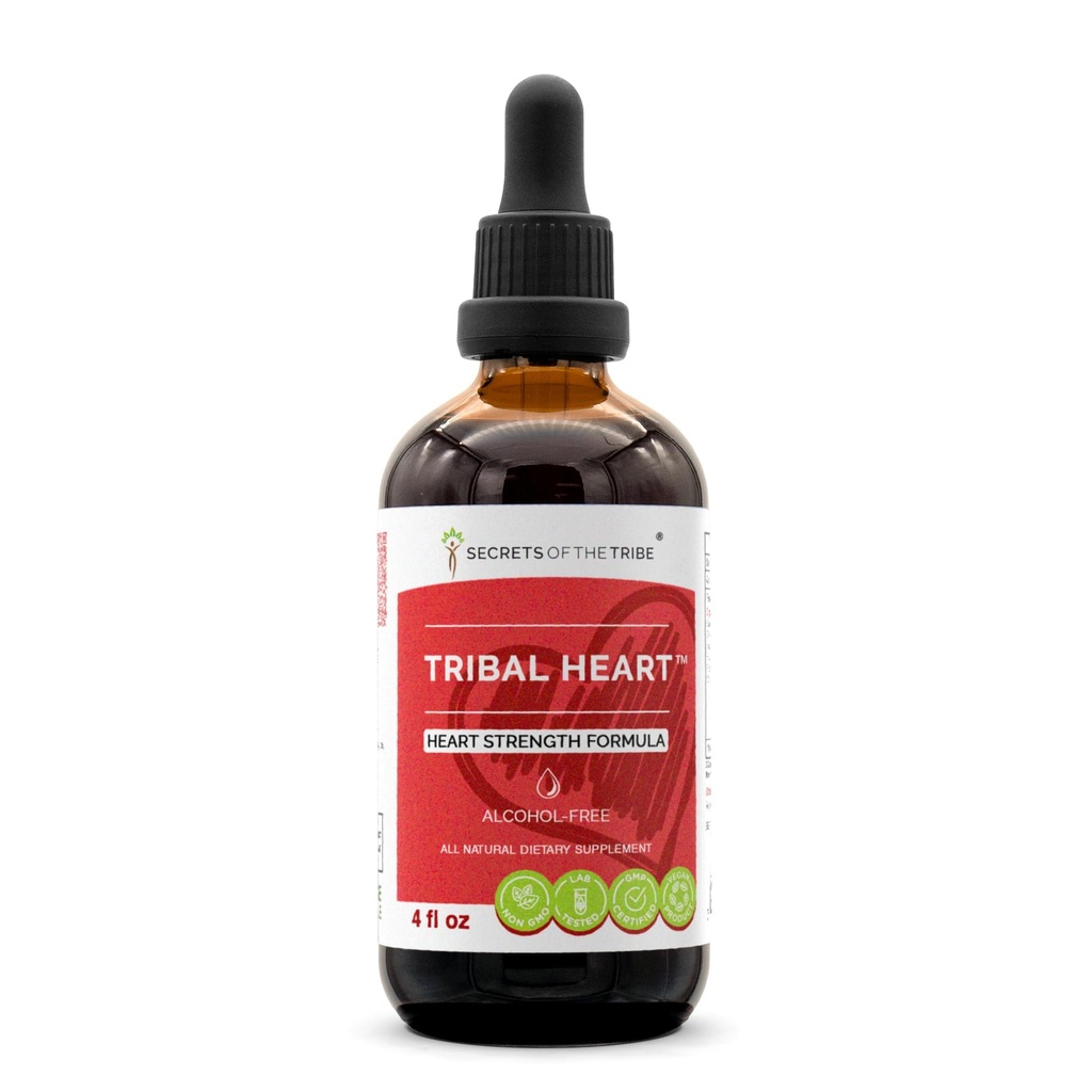Secrets of the Tribe - Tribal Heart, Heart Strenght Formula, Herbal Supplement Blend Drops Alcohol-Free Liquid Extract (4 fl oz)