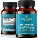 Akkermansia Probiotic Supplement - Promotes Digestive Comfort, Gut Lining & Microbiome Support - GLP-1 & Metabolic Wellness - Active Strain, 1 Billion AFUs - 30 Capsules