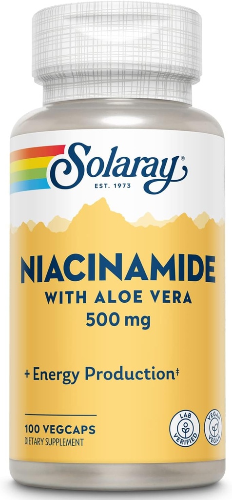 SOLARAY Niacinamide 500 mg de Vitamine B-3-