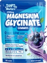 Magnesium Glycinate Gummies 2150 mg with Melatonin 5mg for Adults Sleep Support, Stress Relief, Blueberry Gummies 90 CT
