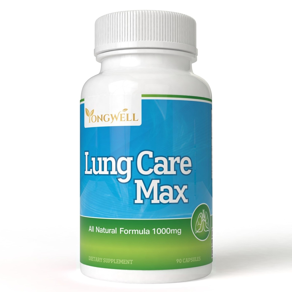 Lung Care Max, formule antioxydante spéciale avec ginseng américain, propolis des abeilles et gelée royale (90 capsules)