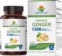 Brieofood Ginger bio 1500mg, 45 portions, végétarien, sans gluten, 90 comprimés végétariens