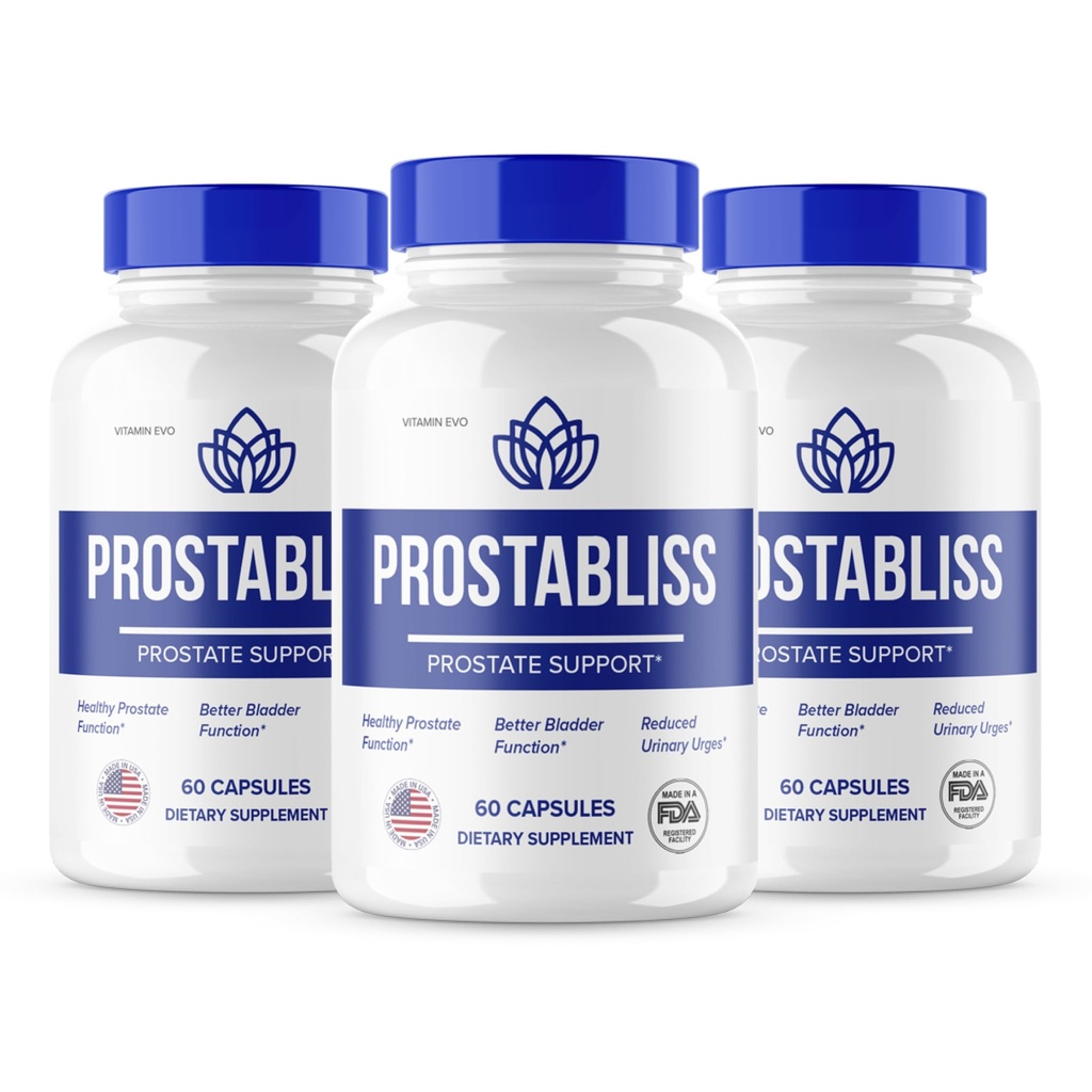 (3 Pack) Prostabliss, Official Prostabliss Pills for Men, Prosta Bliss Advanced Formula to Support Prostate Health, Prostabliss Support Supplement Reviews All Natural, 3 Month Supply 180 Capsules