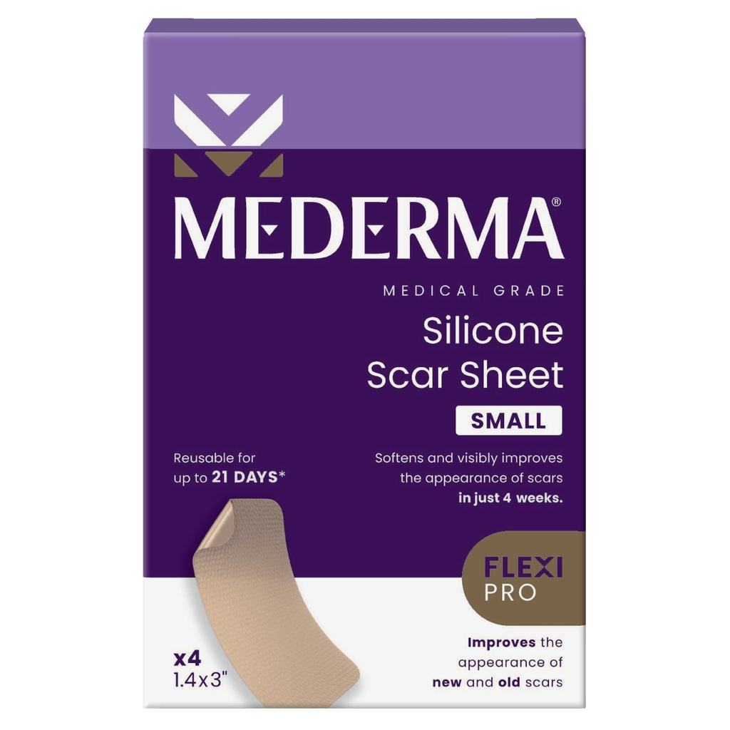 Mederma Medical Grade Silicone Scar Sheets - Improves Appearance of Old & New Scars from Injury, Burn & Surgery, Breathable & Flexible, 4 Count
